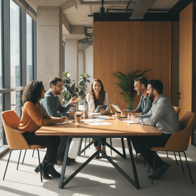 MediaFlex Digital team in office meeting